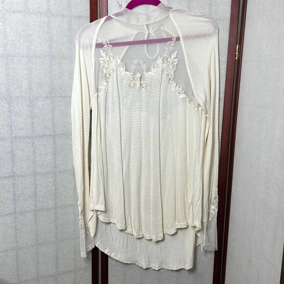 FREE PEOPLE‎ SHEER,LACE BEAUTIFUL BLOUSE SIZE S/P - Picture 1 of 9